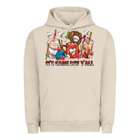 Pigment French Oak It's Game Day Y'all Baseball Coffee Cups Urban Hoodie - FaDigitalArtStudio