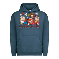 Pigment Midnight Navy It's Game Day Y'all Baseball Coffee Cups Urban Hoodie - FaDigitalArtStudio