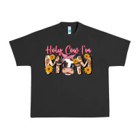 Pigment Black holy cow i'm mom Urban Heavy Tee - MaliasSmallBusiness
