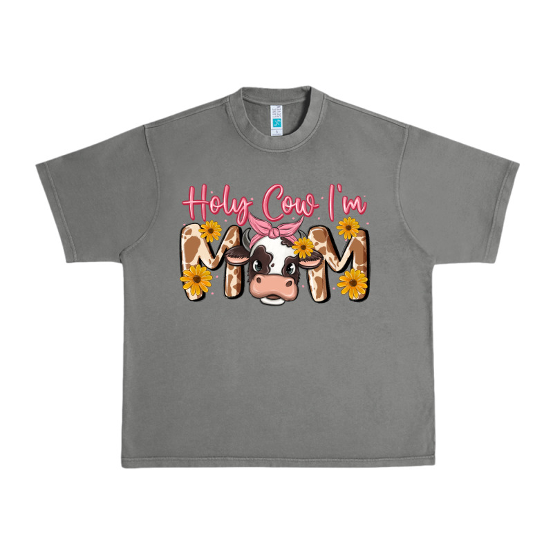 Holy Cow I'm Mom Urban Heavy Tee by MaliasSmallBusiness | Teevron