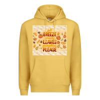 Antique Gold fall breeze crunchy leaves Premium Hoodie - TumblerDesignByShophia