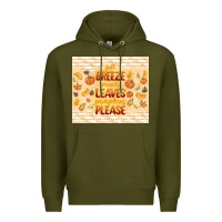 Army Green fall breeze crunchy leaves Premium Hoodie - TumblerDesignByShophia