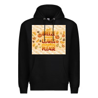 Black fall breeze crunchy leaves Premium Hoodie - TumblerDesignByShophia