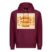 Burgundy fall breeze crunchy leaves Premium Hoodie - TumblerDesignByShophia