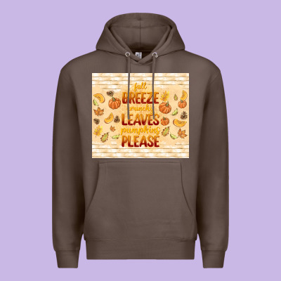 Fall Breeze Crunchy Leaves Premium Hoodie Designed By Tumblerdesignbyshophia
