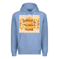 Colony Blue fall breeze crunchy leaves Premium Hoodie - TumblerDesignByShophia