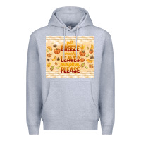 Heather Grey fall breeze crunchy leaves Premium Hoodie - TumblerDesignByShophia