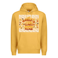 Mustard fall breeze crunchy leaves Premium Hoodie - TumblerDesignByShophia