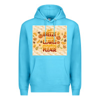 Ocean Blue fall breeze crunchy leaves Premium Hoodie - TumblerDesignByShophia