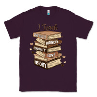 Plum i teach strength bravery equality love history Classic Tee - MaliasSmallBusiness