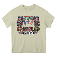 Mossy star spangled hammered Heavy Core Tee - CowhideDigitalArt