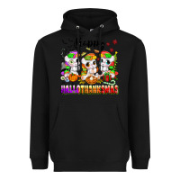 Black happy hallothanksmas unicorns Heavyweight Hoodie - texasbilliewilder