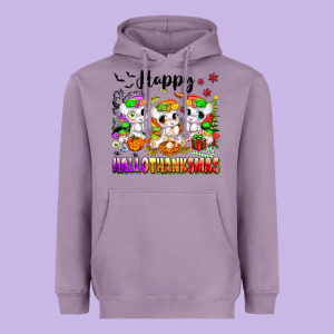 Happy Hallothanksmas Unicorns Heavyweight Hoodie Designed By Texasbilliewilder