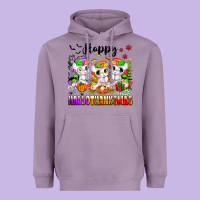 Happy Hallothanksmas Unicorns Heavyweight Hoodie Designed By Texasbilliewilder