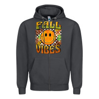 Smoke fall vibes smiley face Zipper Hoodie - BarkalooDesign