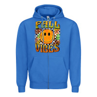 True Royal fall vibes smiley face Zipper Hoodie - BarkalooDesign