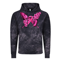 Cloud Black pink ribbon breast cancer butterfly Vintage Hoodie - Jasminsmagicworld