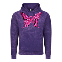 Cloud Purple pink ribbon breast cancer butterfly Vintage Hoodie - Jasminsmagicworld