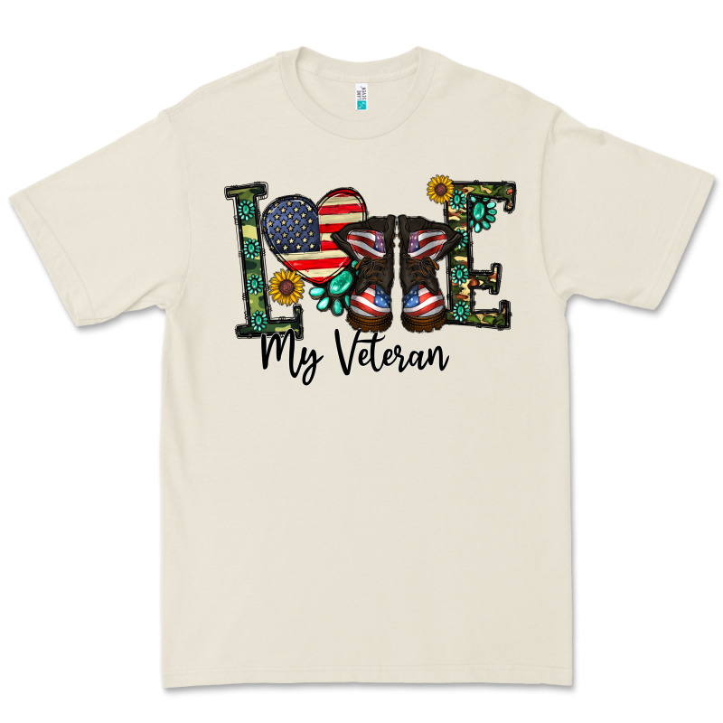 Love My Veteran Premium Tee by CowhideDigitalArt | Teevron