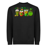 Black st. patricks day coffee cups Heavyweight Sweatshirt - MaliasSmallBusiness