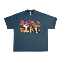 Midnight Navy holy cow i'm one Urban Heavy Tee - MaliasSmallBusiness