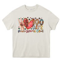 Cream peace love 100 days of school Heavy Core Tee - RacoonDesign