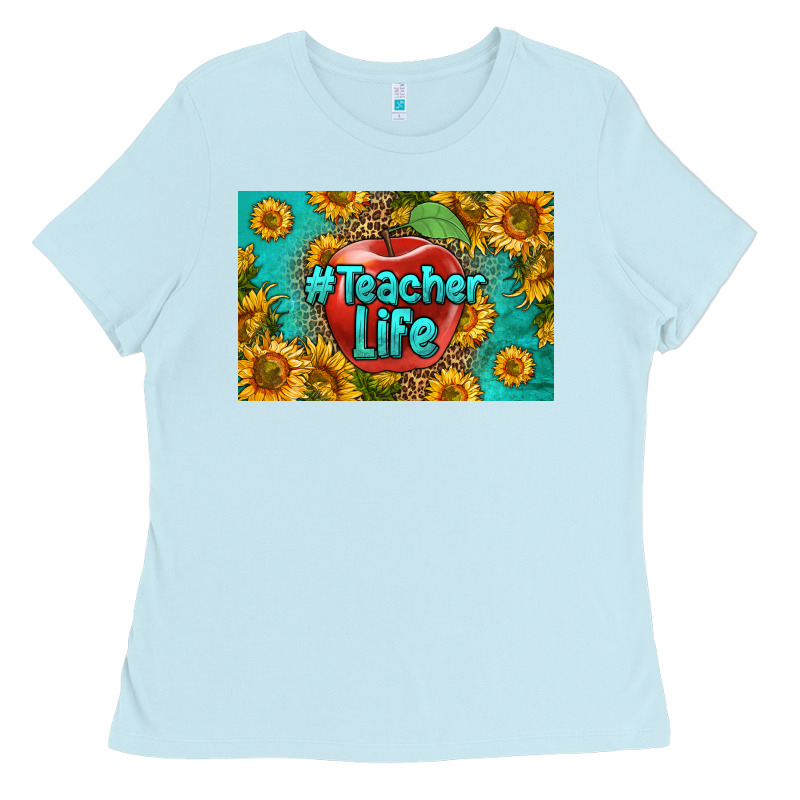 Teacher Life Skinny Metal Can Holder Ladies Tee by HRA Design Shop | Teevron