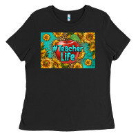 Black teacher life skinny metal can holder Ladies Tee - HRA Design Shop