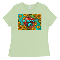 Matcha teacher life skinny metal can holder Ladies Tee - HRA Design Shop