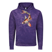 Cloud Purple Koi Fish Vintage Hoodie - LillyAllenDesigns