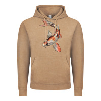 Vintage Coffee Koi Fish Vintage Hoodie - LillyAllenDesigns