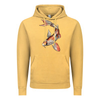 Vintage Mustard Koi Fish Vintage Hoodie - LillyAllenDesigns