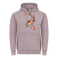 Vintage Zinc Koi Fish Vintage Hoodie - LillyAllenDesigns