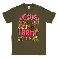 Army Green jesus praising and farm raising Classic Tee - MaliasSmallBusiness
