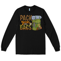 Black pack your bags Long Sleeve Tee - NancyCooperArtShop
