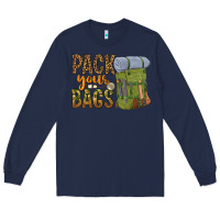 Navy pack your bags Long Sleeve Tee - NancyCooperArtShop