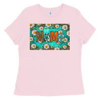 Bubblegum Pink western daisy mama skinny metal can holder Ladies Tee - HRA Design Shop