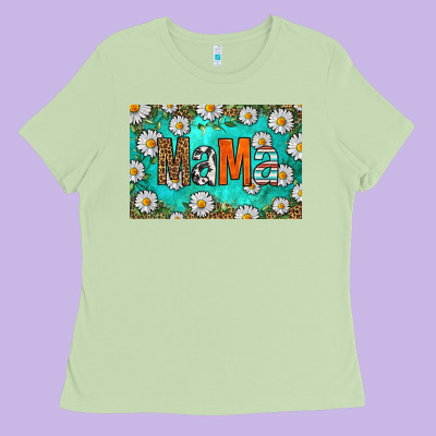 Western Daisy Mama Skinny Metal Can Holder Ladies Tee Designed By Hra Design Shop