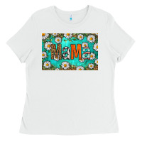 White western daisy mama skinny metal can holder Ladies Tee - HRA Design Shop