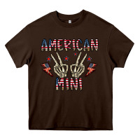 Chocolate Brown american mini Heavy Core Tee - CowhideDigitalArt
