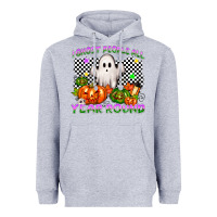Heather Grey I ghost people all year round Heavyweight Hoodie - NancyCooperArtShop