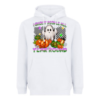 White I ghost people all year round Heavyweight Hoodie - NancyCooperArtShop