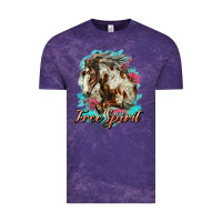 Cloud Purple free spirit mustang horse Vintage Tee - LillyAllenDesigns