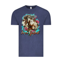 Vintage Denim free spirit mustang horse Vintage Tee - LillyAllenDesigns