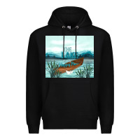 Black the lake is my happy place Premium Hoodie - TumblerDesignByShophia