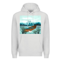 Dove Grey the lake is my happy place Premium Hoodie - TumblerDesignByShophia