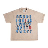 French Oak alphabet autism awareness Urban Heavy Tee - MaliasSmallBusiness