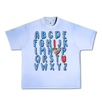 Grape Ice alphabet autism awareness Urban Heavy Tee - MaliasSmallBusiness