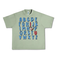 Oil Green alphabet autism awareness Urban Heavy Tee - MaliasSmallBusiness
