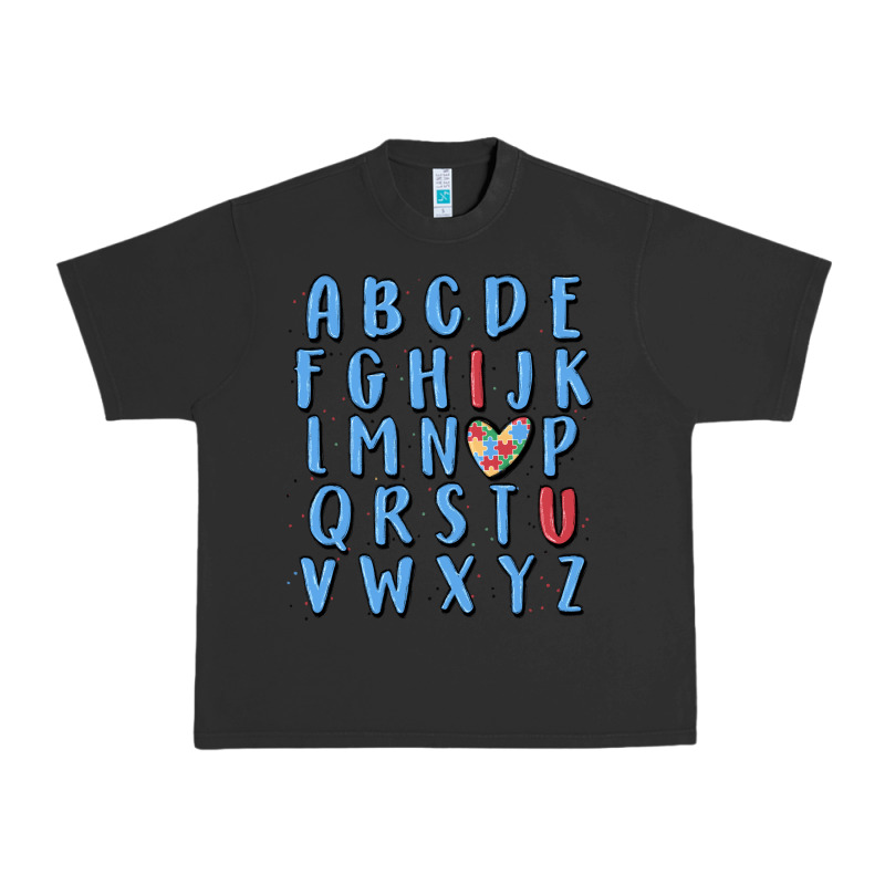 Alphabet Autism Awareness Urban Heavy Tee by MaliasSmallBusiness | Teevron